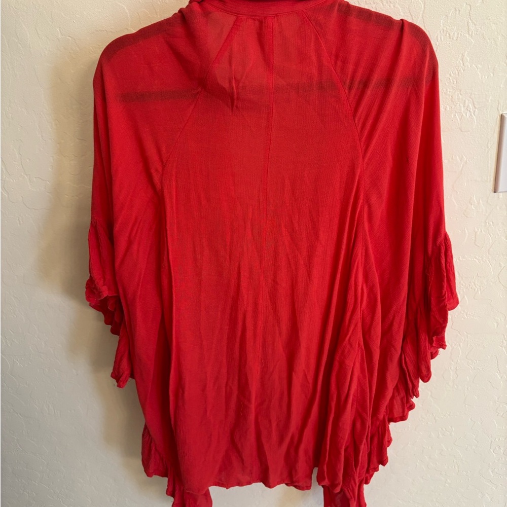 Red Women's Top - Picture 2 of 3
